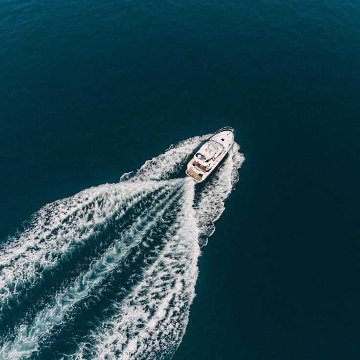 Scenic luxury yacht moment